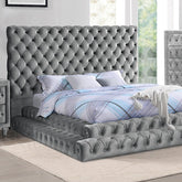 Stefania Bed Model Cm7227Gy-Queen Bed By Furniture Of America